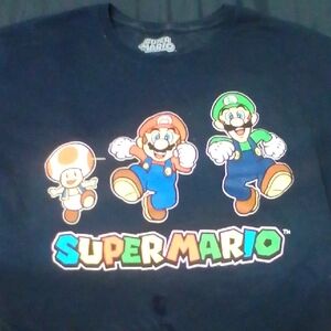 Nintendo Super Mario Kids Black T-Shirt